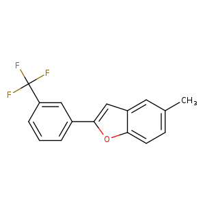 Cc1ccc2c(c1)cc(o2)c1cccc(c1)C(F)(F)F