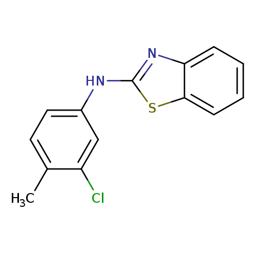 Cc1ccc(cc1Cl)Nc1nc2c(s1)cccc2