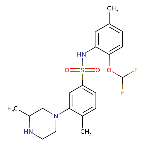 CC1NCCN(C1)c1cc(ccc1C)S(=O)(=O)Nc1cc(C)ccc1OC(F)F