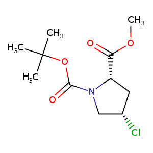 COC(=O)[C@@H]1C[C@@H](CN1C(=O)OC(C)(C)C)Cl