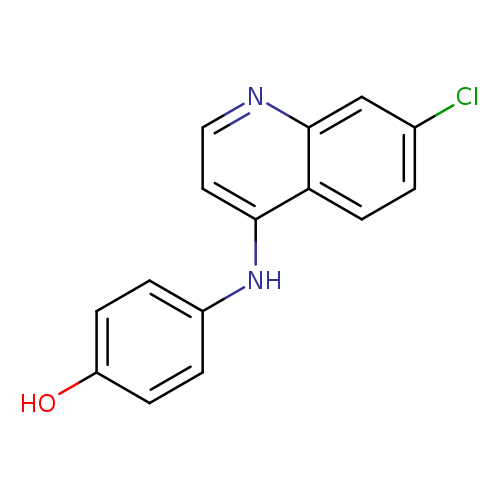 Oc1ccc(cc1)Nc1ccnc2c1ccc(c2)Cl