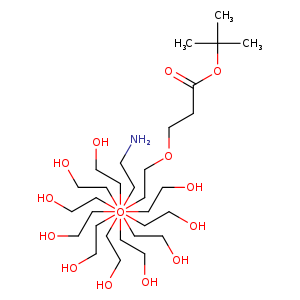 NCC[O](CCO)(CCO)(CCO)(CCO)(CCO)(CCO)(CCO)(CCO)(CCO)(CCO)CCOCCC(=O)OC(C)(C)C