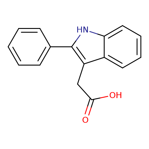 OC(=O)Cc1c([nH]c2c1cccc2)c1ccccc1