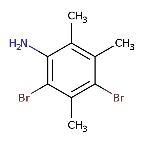 Cc1c(Br)c(C)c(c(c1C)N)Br