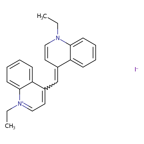 CCn1ccc(=Cc2cc[n+](c3c2cccc3)CC)c2c1cccc2.[I-]