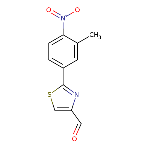 O=Cc1csc(n1)c1ccc(c(c1)C)[N+](=O)[O-]