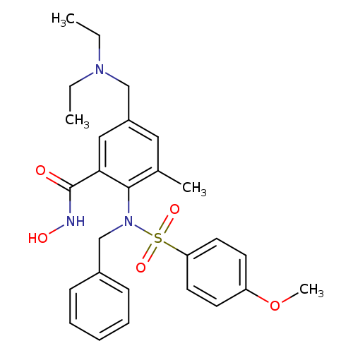 CCN(Cc1cc(C)c(c(c1)C(=O)NO)N(S(=O)(=O)c1ccc(cc1)OC)Cc1ccccc1)CC