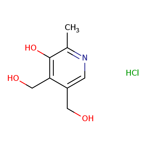 OCc1c(CO)cnc(c1O)C.Cl