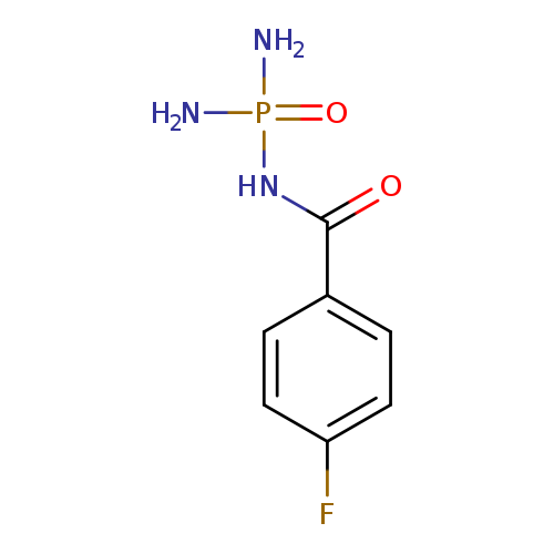 O=C(c1ccc(cc1)F)NP(=O)(N)N