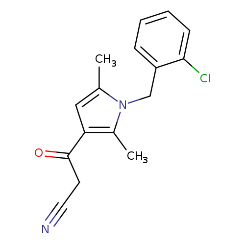 N#CCC(=O)c1cc(n(c1C)Cc1ccccc1Cl)C