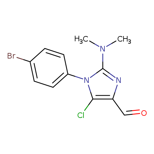 O=Cc1nc(n(c1Cl)c1ccc(cc1)Br)N(C)C