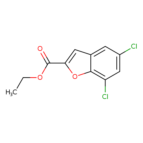 CCOC(=O)c1cc2c(o1)c(Cl)cc(c2)Cl