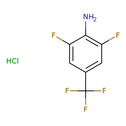 Nc1c(F)cc(cc1F)C(F)(F)F.Cl