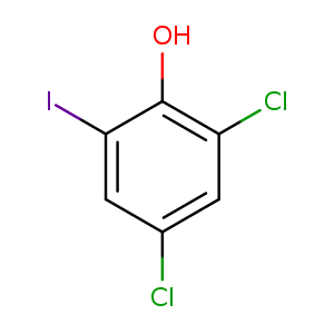 Clc1cc(Cl)c(c(c1)I)O
