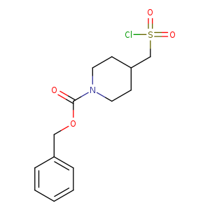O=C(N1CCC(CC1)CS(=O)(=O)Cl)OCc1ccccc1