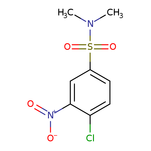 [O-][N+](=O)c1cc(ccc1Cl)S(=O)(=O)N(C)C