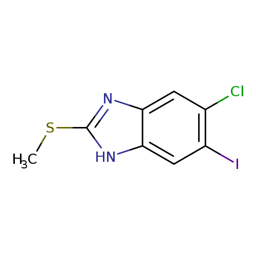 CSc1[nH]c2c(n1)cc(c(c2)I)Cl