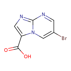 Brc1cnc2n(c1)c(cn2)C(=O)O