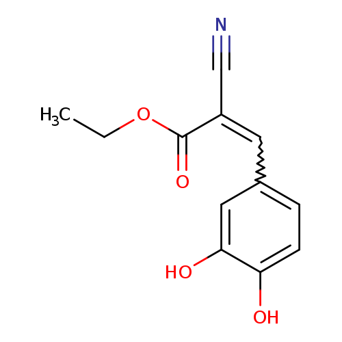 CCOC(=O)C(=Cc1ccc(c(c1)O)O)C#N
