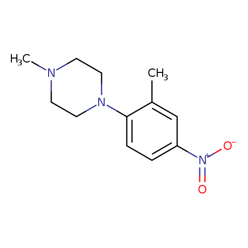 CN1CCN(CC1)c1ccc(cc1C)[N+](=O)[O-]
