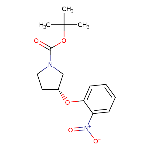 O=C(N1CC[C@H](C1)Oc1ccccc1[N+](=O)[O-])OC(C)(C)C