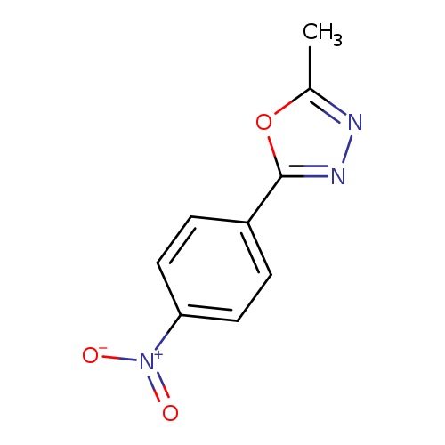 Cc1nnc(o1)c1ccc(cc1)[N+](=O)[O-]