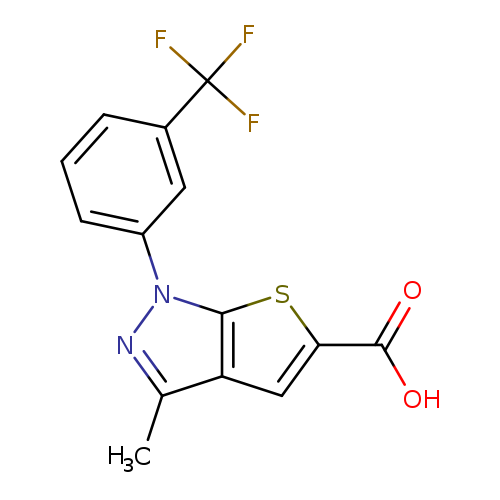 OC(=O)c1cc2c(s1)n(nc2C)c1cccc(c1)C(F)(F)F