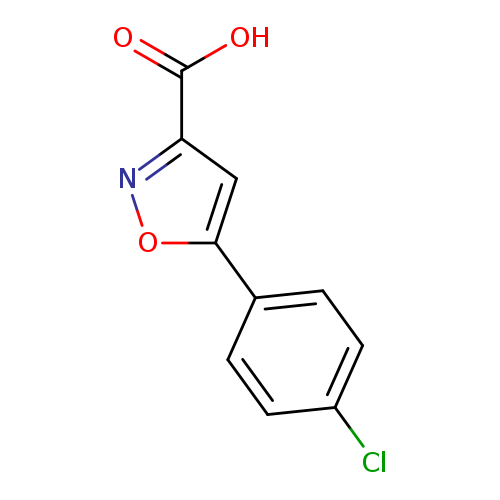 Clc1ccc(cc1)c1onc(c1)C(=O)O