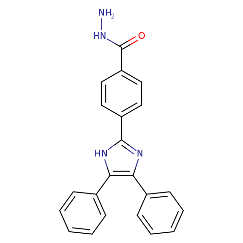 NNC(=O)c1ccc(cc1)c1nc(c([nH]1)c1ccccc1)c1ccccc1