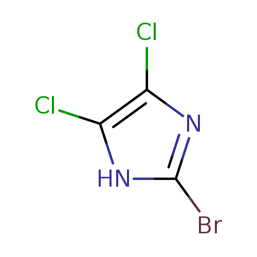 Brc1[nH]c(c(n1)Cl)Cl