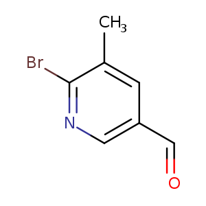 O=Cc1cnc(c(c1)C)Br
