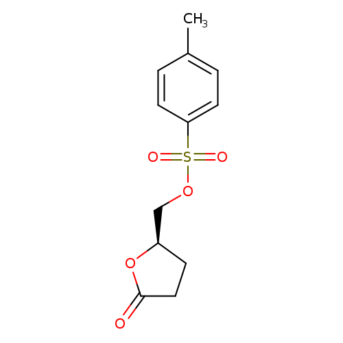 O=C1CC[C@@H](O1)COS(=O)(=O)c1ccc(cc1)C