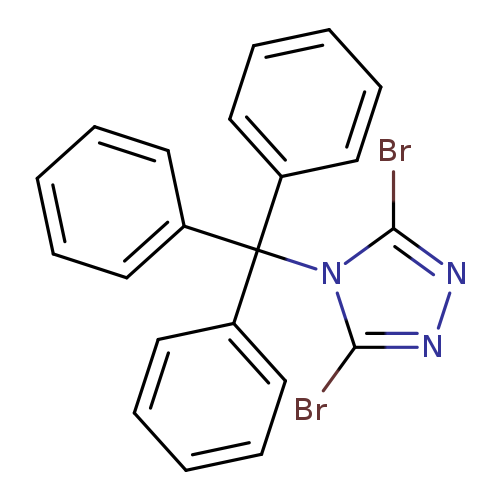 Brc1nnc(n1C(c1ccccc1)(c1ccccc1)c1ccccc1)Br