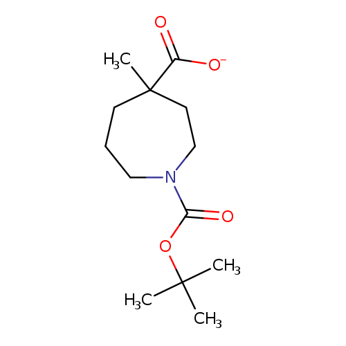 O=C(N1CCCC(CC1)(C)C(=O)[O-])OC(C)(C)C
