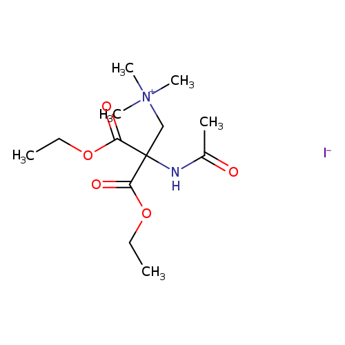 CCOC(=O)C(C(=O)OCC)(C[N+](C)(C)C)NC(=O)C.[I-]