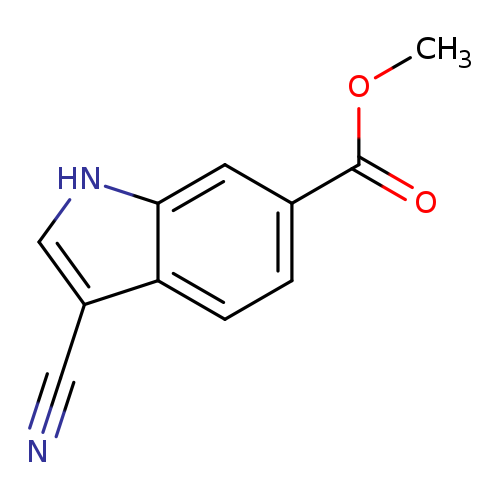 COC(=O)c1ccc2c(c1)[nH]cc2C#N