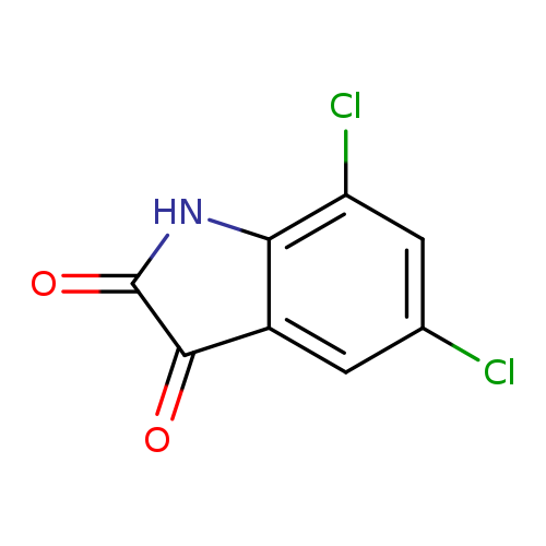 Clc1cc(Cl)c2c(c1)C(=O)C(=O)N2