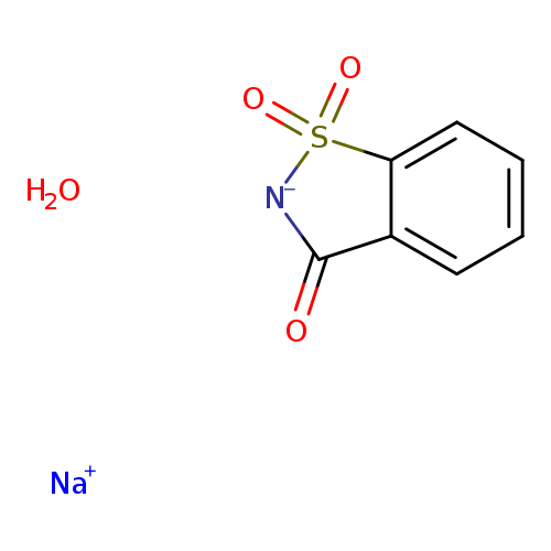 O=C1[N-]S(=O)(=O)c2c1cccc2.[Na+].O