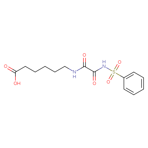 O=C(C(=O)NS(=O)(=O)c1ccccc1)NCCCCCC(=O)O