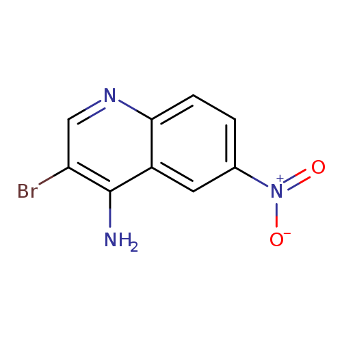 [O-][N+](=O)c1ccc2c(c1)c(N)c(cn2)Br