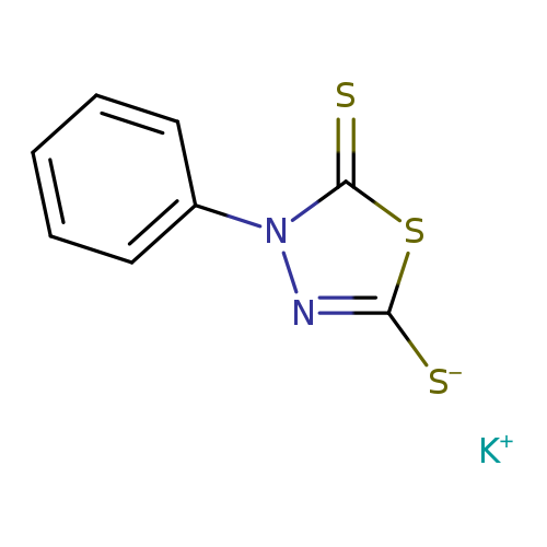 [S-]c1sc(=S)n(n1)c1ccccc1.[K+]