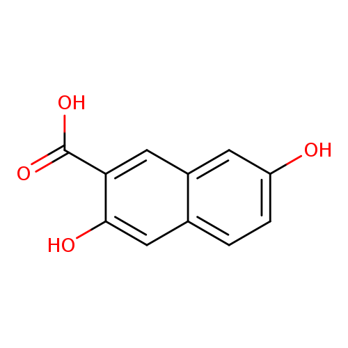 Oc1ccc2c(c1)cc(c(c2)O)C(=O)O