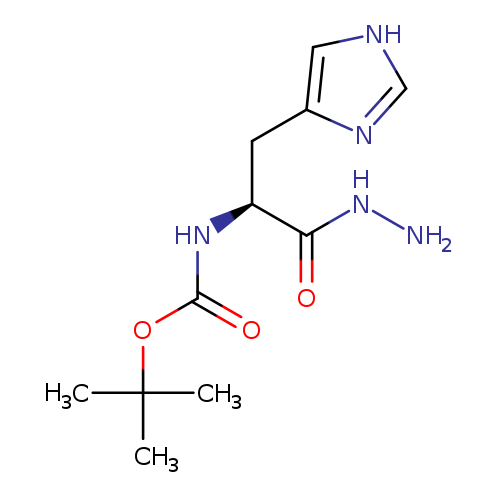 NNC(=O)[C@H](Cc1nc[nH]c1)NC(=O)OC(C)(C)C