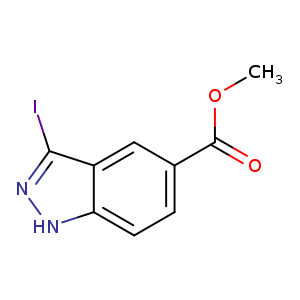 COC(=O)c1ccc2c(c1)c(I)n[nH]2