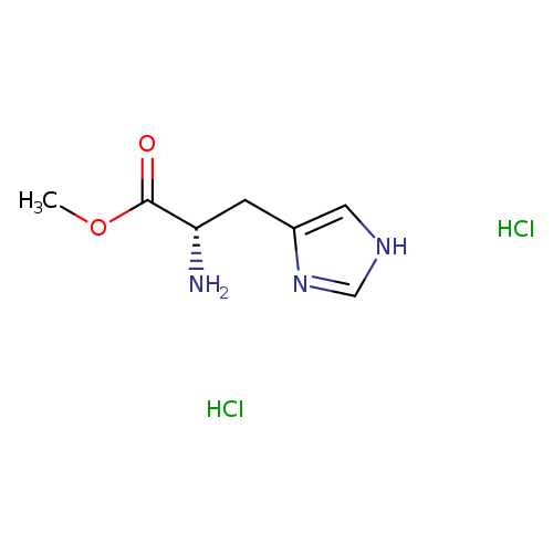 COC(=O)[C@H](Cc1nc[nH]c1)N.Cl.Cl