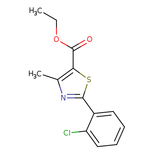 CCOC(=O)c1sc(nc1C)c1ccccc1Cl