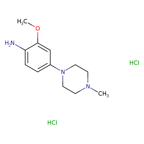 COc1cc(ccc1N)N1CCN(CC1)C.Cl.Cl