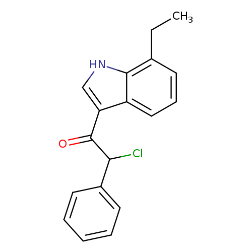 CCc1cccc2c1[nH]cc2C(=O)C(c1ccccc1)Cl