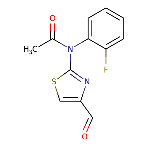 O=Cc1csc(n1)N(c1ccccc1F)C(=O)C