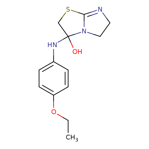CCOc1ccc(cc1)NC1(O)CSC2=NCCN12